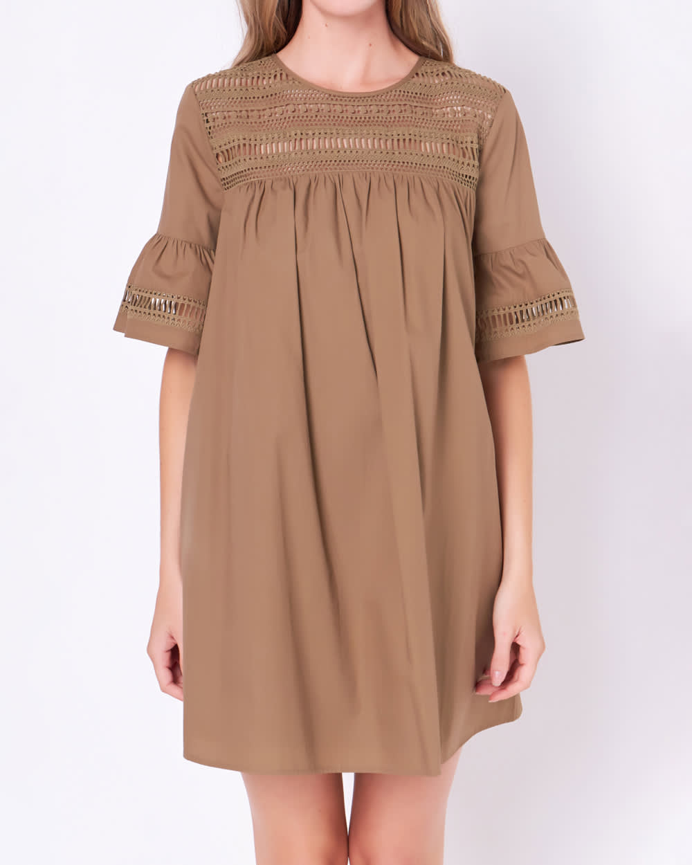 English Factory Lace Detail Mini Dress Penningtons