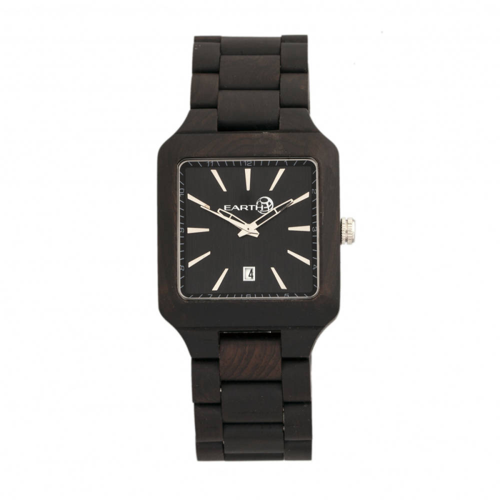 Earth Wood Arapaho Bracelet Watch w Date Khaki Tan Penningtons