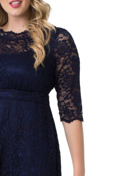 Kiyonna Leona Lace Long Formal Gown (Plus Size)