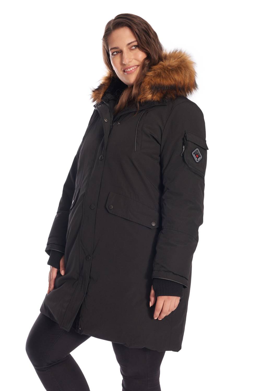 Alpine North Women's Plus Size Vegan Down Recycled Long Parka Winter ...