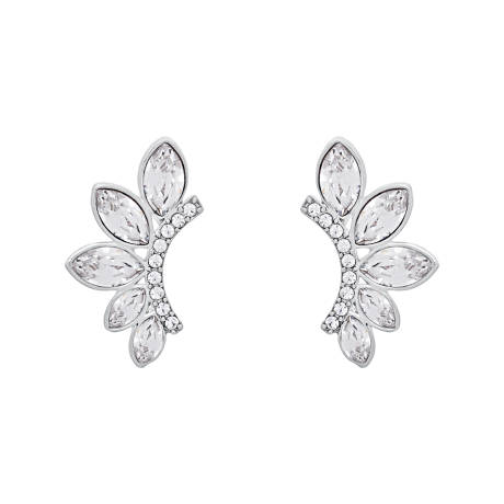 Boucles d'oreilles Marquis en cristal clair fabriquées avec des cristaux autrichiens de qualité