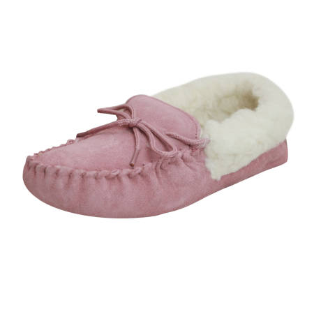 Eastern Counties Leather - Womens/Ladies Soft Sole Wool Lined Moccasins