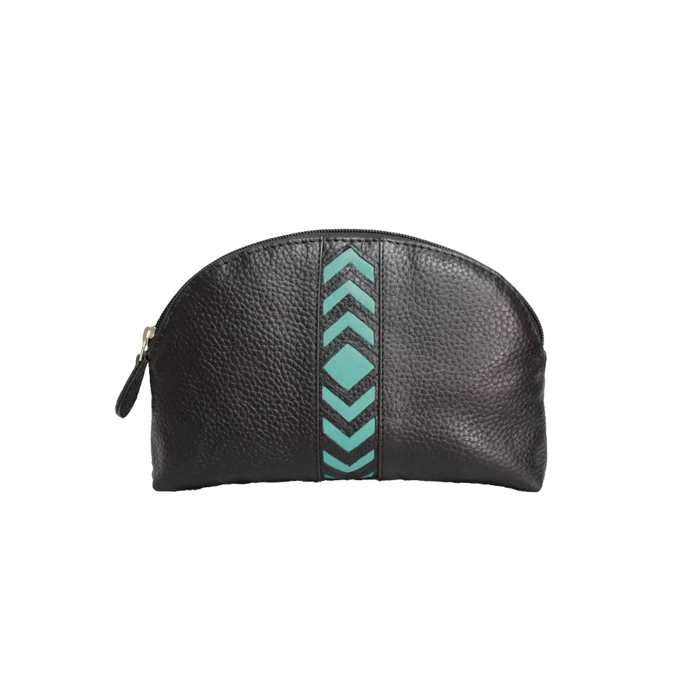 Eastern Counties Leather - Womens/Ladies Becky Chevron Detail Make Up Bag