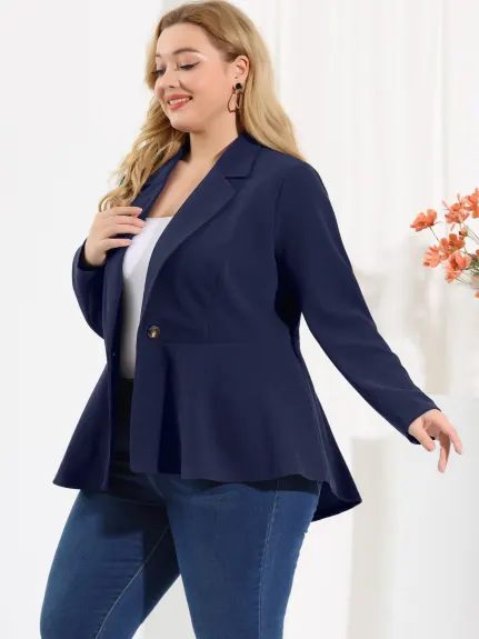 Agnes Orinda - Modern Fit Workwear Fashion Peplum Tunic Blazer