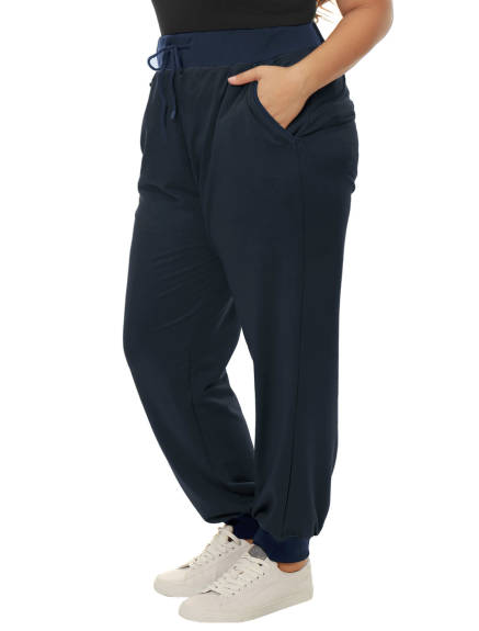 Agnes Orinda - Pantalon de jogging à taille cordon de serrage