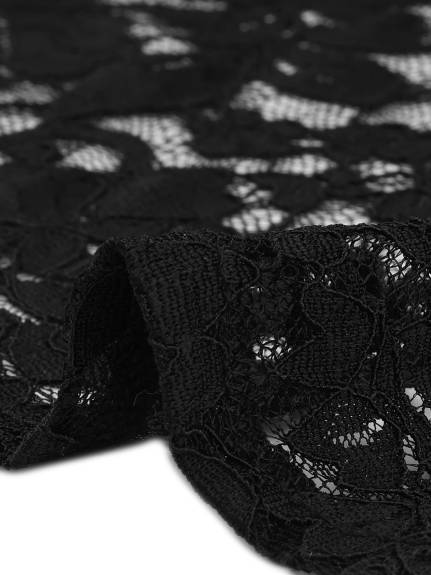 Agnes Orinda - Short Sleeve Cardigans Crochet Sheer Lace Cover Ups