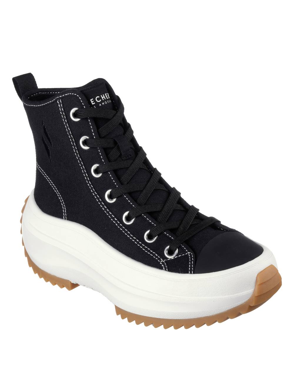 Black high top skechers store