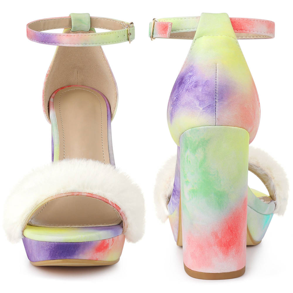 tie dye platform heels