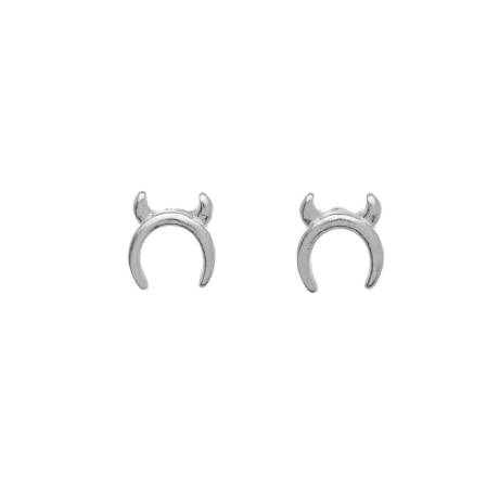 Ag Sterling - Sterling Silver Cheeky Devil Stud Earrings