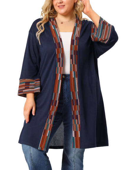 Agnes Orinda - Cardigan tricoté mi-long à manches kimono