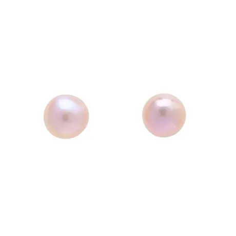 Boucles d'oreilles clous classiques en perles de culture d'eau douce roses- Signature Pearls
