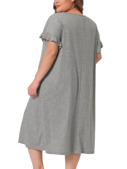 Agnes Orinda - Chemises de nuit douces à manches courtes avec poches