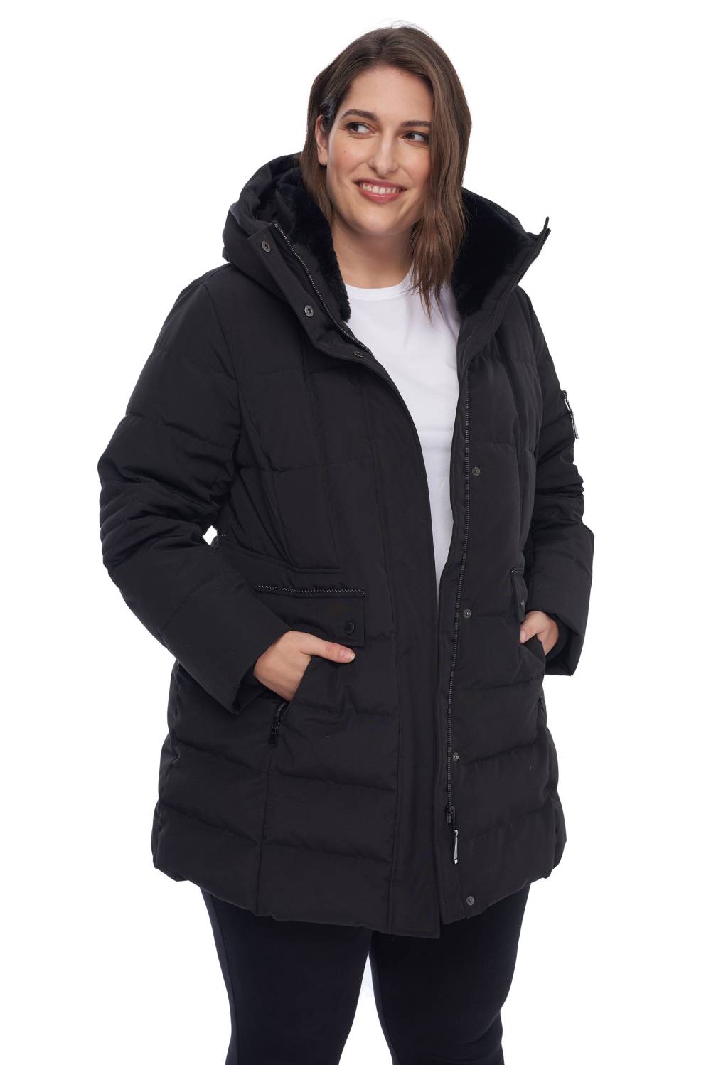 Plus size cheap long parka coats