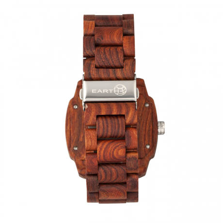 Earth Wood - Montre bracelet écailleuse avec date - Olive