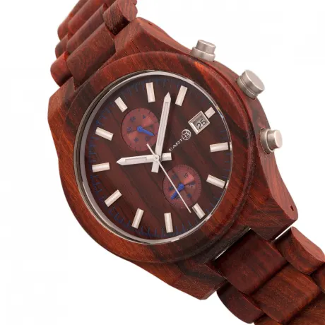 Earth Wood - Castillo Bracelet Watch w/Date - Dark Brown