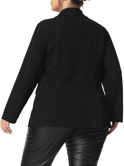 Agnes Orinda - Shiny Sequin Jacket Button Lapel Party Blazer
