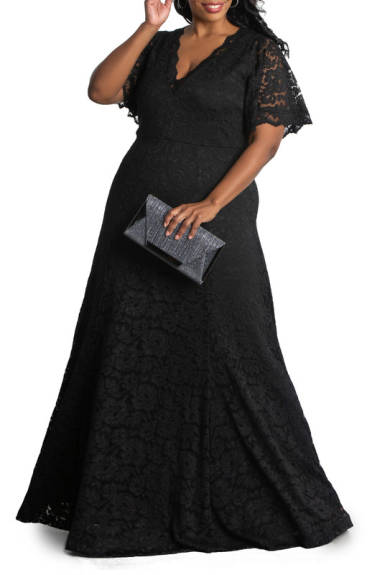 Kiyonna Symphony Lace Evening Gown (Plus Size)