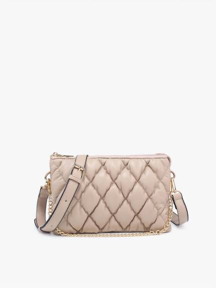 Jen & Co. - Izzy Puffer Quilted Crossbody W/ Chain