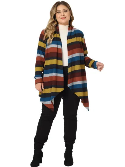 Agnes Orinda - Winter Outerwear Asymmetrical Sweater Cardigan
