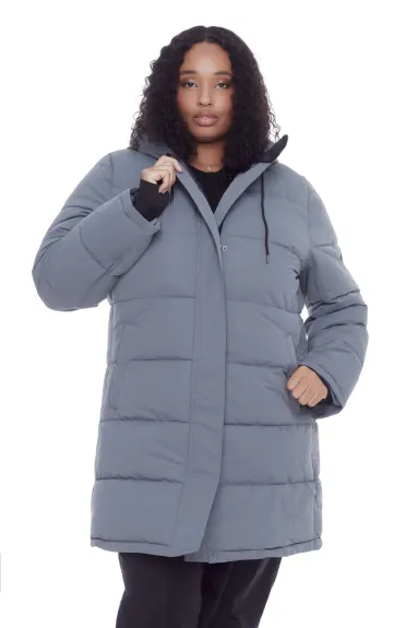 Alpine North Women's Plus Size - AULAVIK PLUS | Vegan Down Recycled Mid-length Hooded Parka Coat