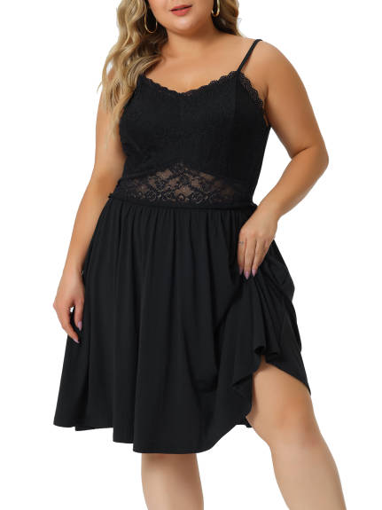 Agnes Orinda - Nightgown V Neck Chemise Sexy Lace Nightdress