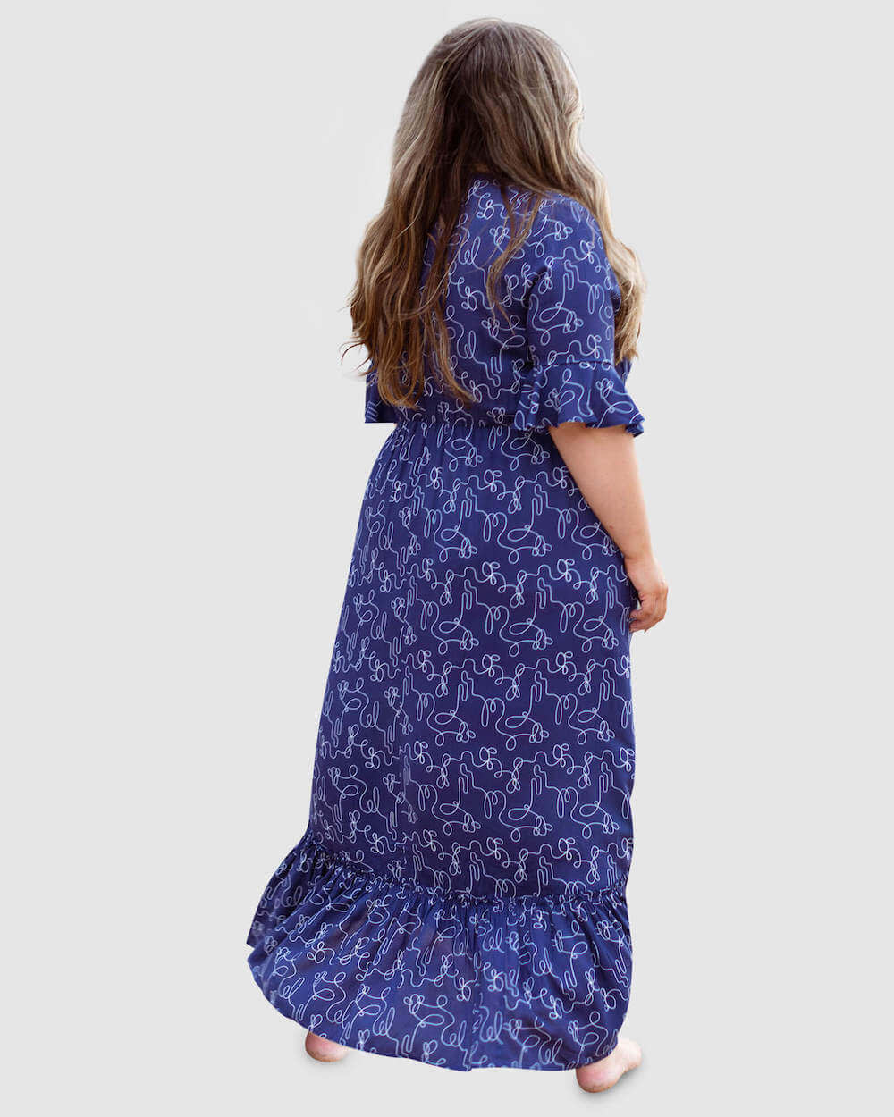 Plus size floral sales wrap maxi dress