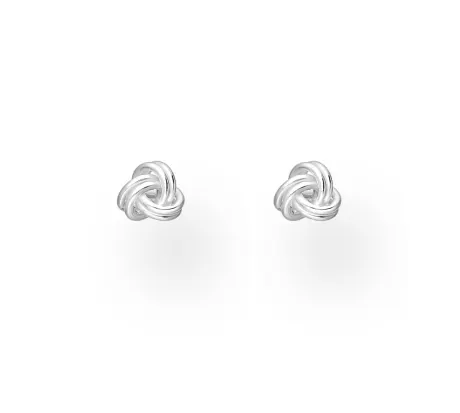Ag Sterling - Sterling Silver Knotted Stud Earrings