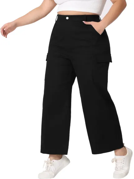 Agnes Orinda - Elastic Waist Pockets Workout Cargo Pants