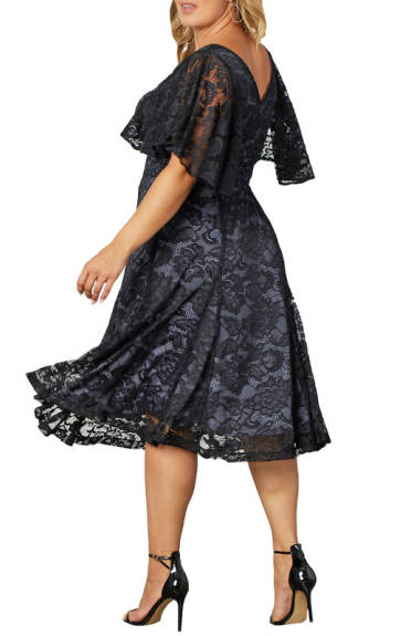 Kiyonna Camille Lace Cocktail Dress (Plus Size)
