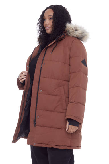 Alpine North Women's Plus Size - AULAVIK PLUS | Vegan Down Recycled Mid-length Hooded Parka Coat