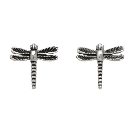 Ag Sterling - Sterling Silver Dragonfly Stud Earrings