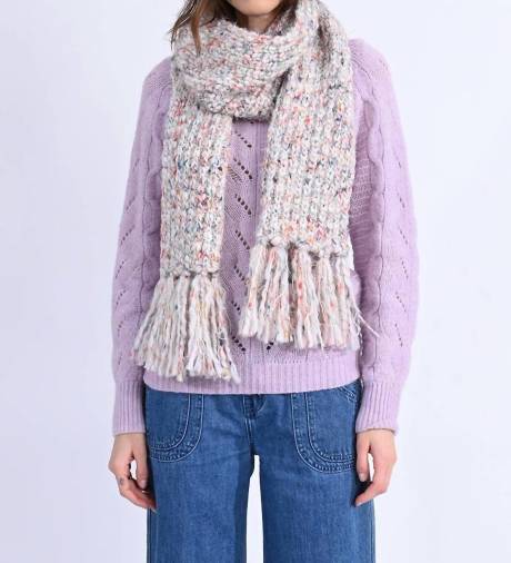 MOLLY BRACKEN - Knitted Scarf With Mottled Stitch