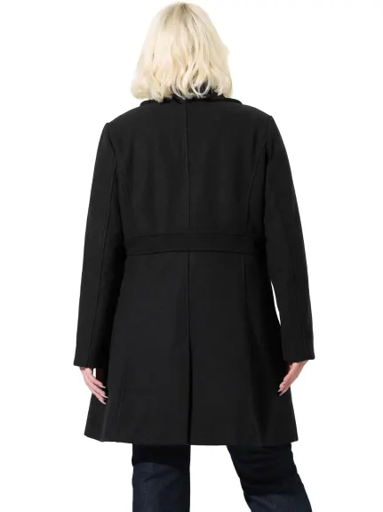 Agnes Orinda - Outerwear Cinched Waist Long Coat