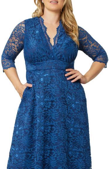 Kiyonna Maria Lace Evening Gown (Plus Size)