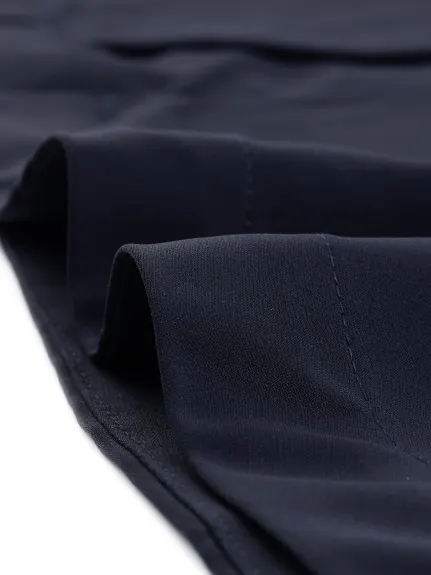 Agnes Orinda - Button Front Side Slit Roll Up Sleeve Shirt