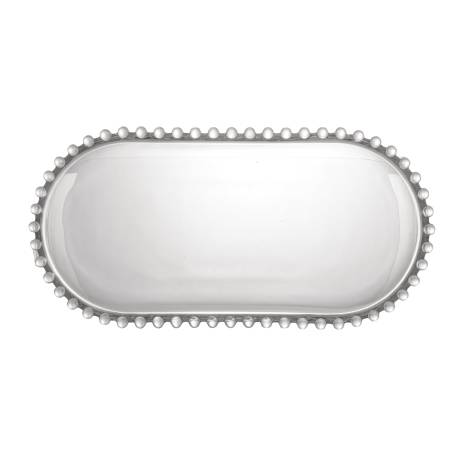 Pearl Collection Plat de service ovale en cristal 30x15x2cm