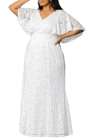 Kiyonna - Robe de Mariée Clarissa en Dentelle (Grande Tailles)