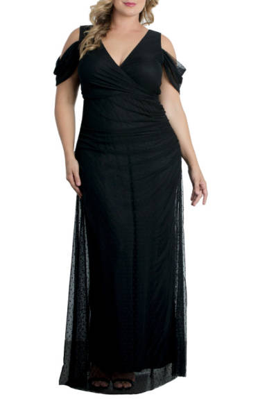 Kiyonna Seraphina Mesh Gown (Plus Size)