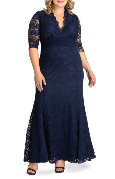Kiyonna Screen Siren Lace Evening Gown (Plus Size)