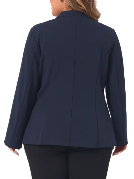 Agnes Orinda - Button Long Sleeve Suit Blazers