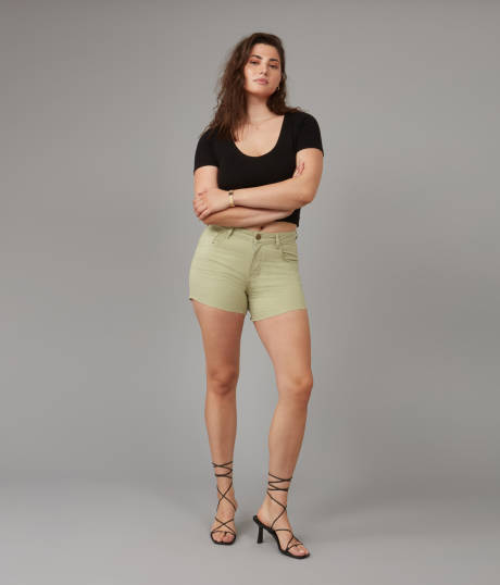 Lola Jeans LIANA-SAGE High Rise Shorts
