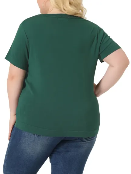 Agnes Orinda - T-shirt à manches courtes, pull-over, hauts doux
