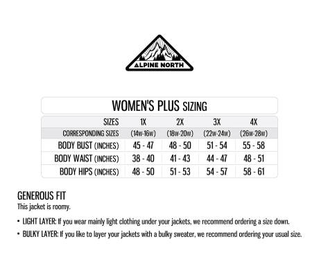Alpine North Women's Plus Size - YOHO PLUS | Vegan Down Lightweight Packable Puffer Jacket & Bag