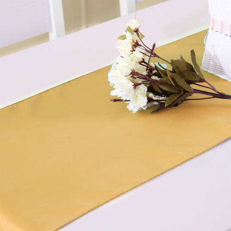 PiccoCasa- Satin Table Runner Dresser Banquet Decoration Cover 12 x 108 Inch