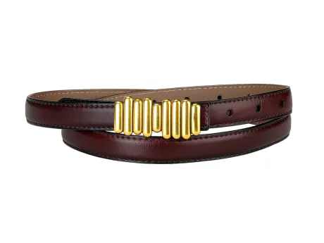 Allegra K- Faux Leather Thin Waist Belt with Buckle