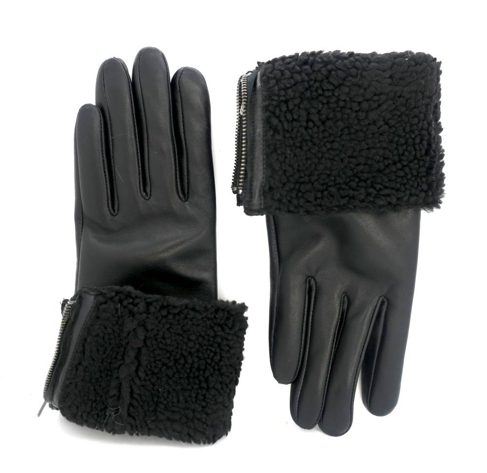 CR Ladies - Long Leather Glove with Foldover Cuff