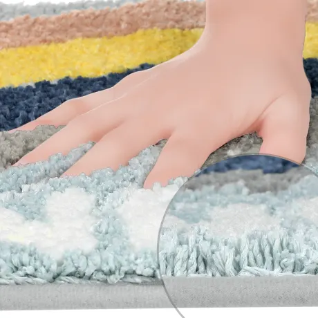 PiccoCasa - mignon tapis de salle de bain élégant et coloré 16" x 24"