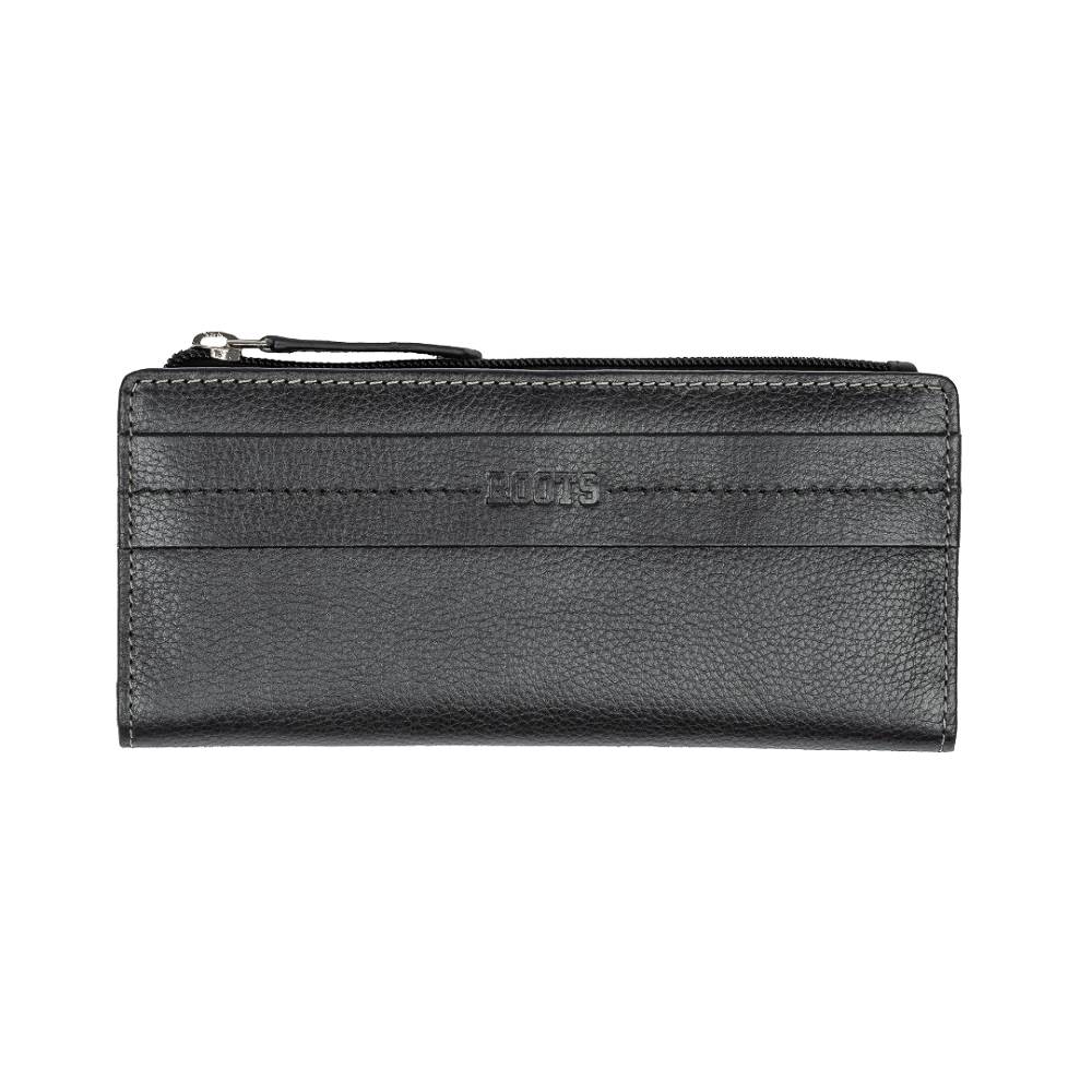 Roots Ladies' Slim Clutch Wallet with Top Zipper