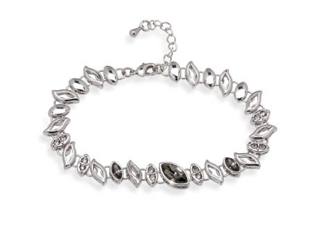 Bracelet de feuillage en cristal clair Silvernight fabriqué avec des cristaux autrichiens de qualité