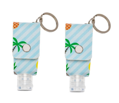 Summertime Fun Hand Sanitizer Key Chain  with Empty 30 ML Bottle - set of 2 - Don't AsK